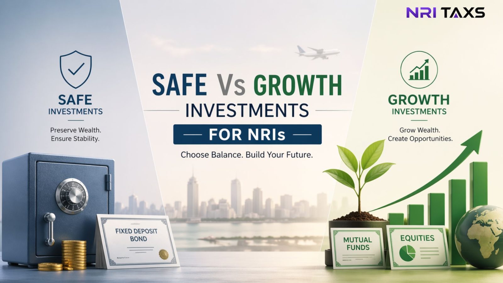 Safe Vs Growth Investments For NRIs