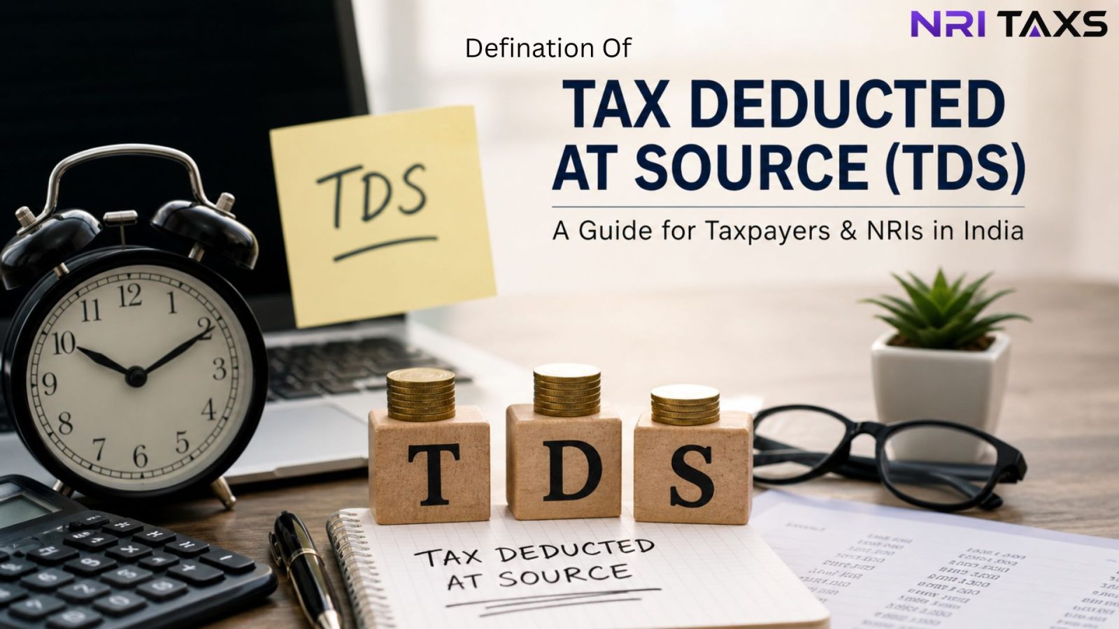 Definition of Tax Deducted at Source (TDS): A Guide for Taxpayers & NRIs in India 