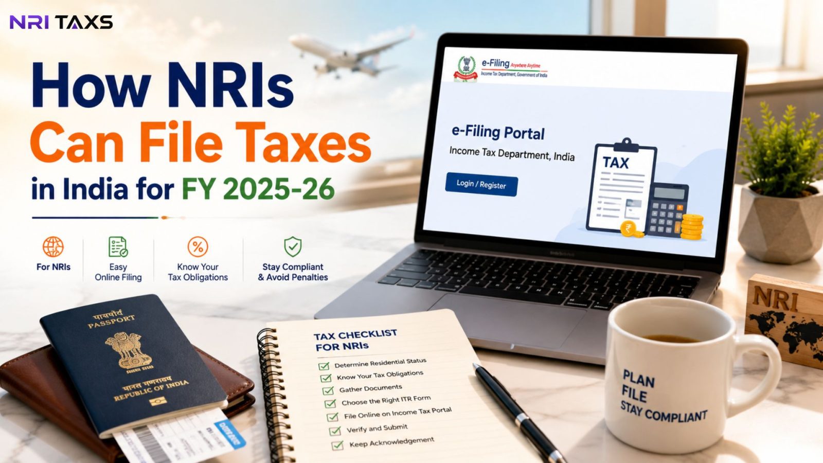 How NRIs Can File Taxes in India for FY 2025-26