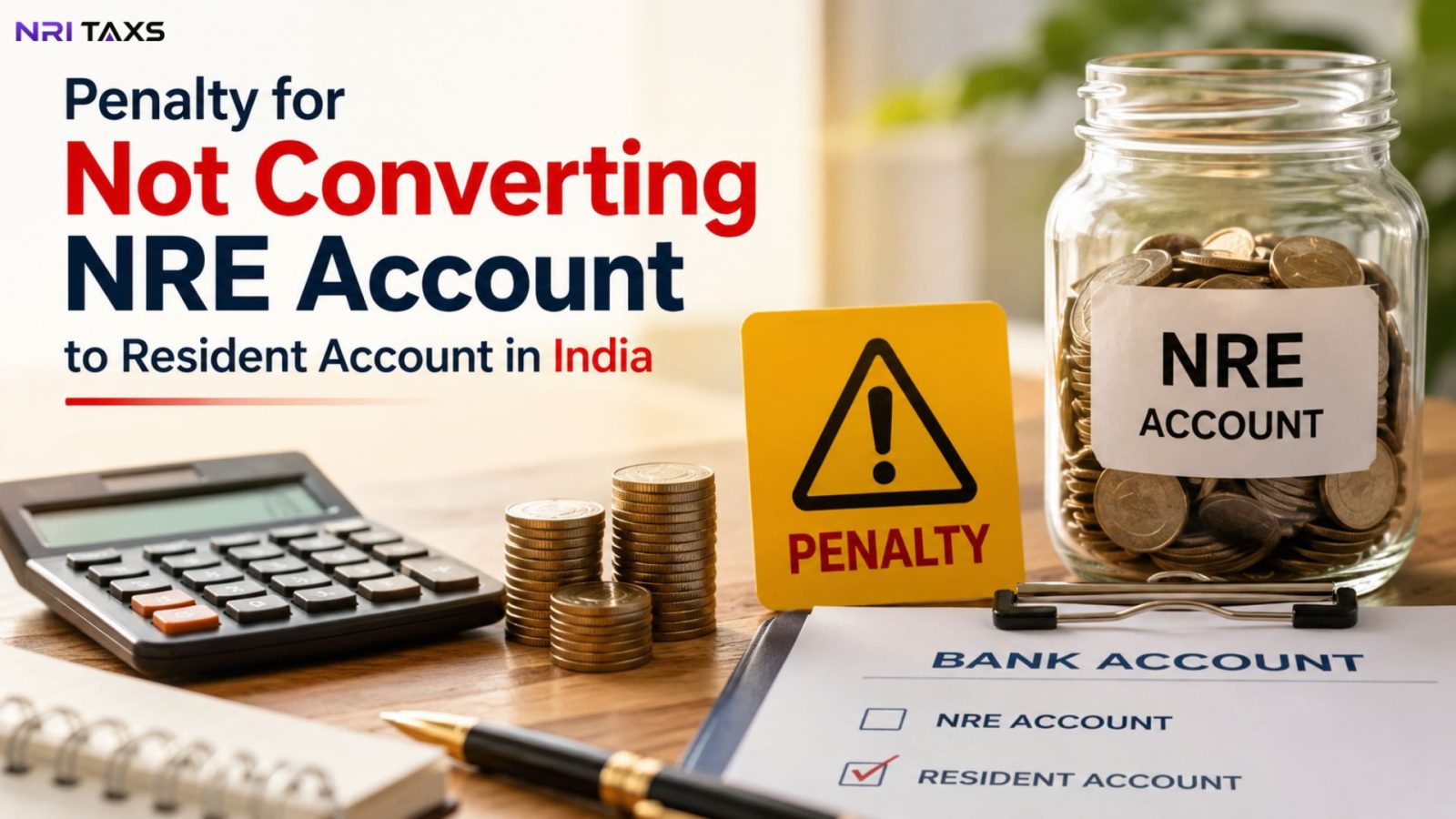 Penalty for Not Converting NRE Account to Resident Account in India