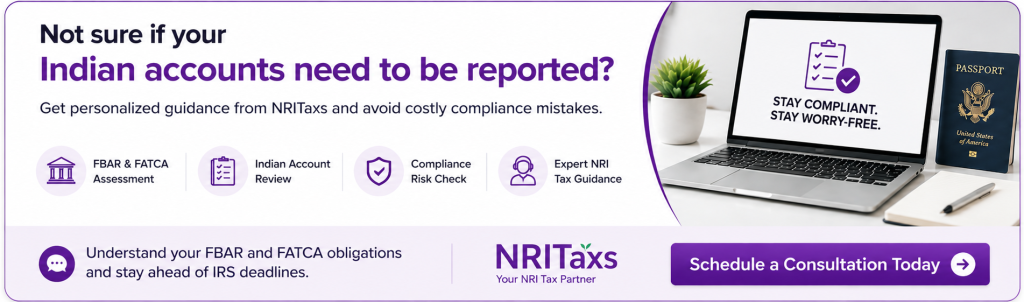 Do US NRIs Need to Report Indian Bank Accounts?