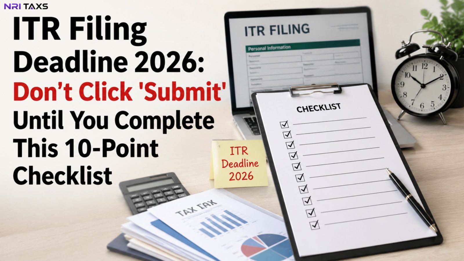 ITR Filing Deadline 2026: Don’t Click ‘Submit’ Until You Complete This 10-Point Checklist