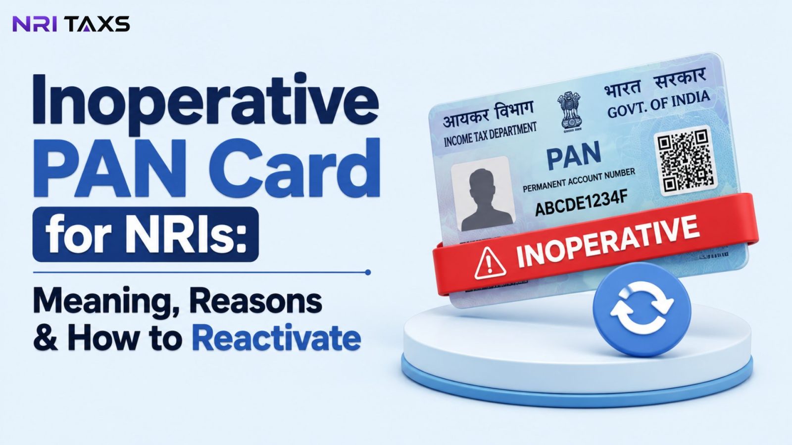 Inoperative PAN Card for NRIs: Meaning, Reasons & How to Reactivate