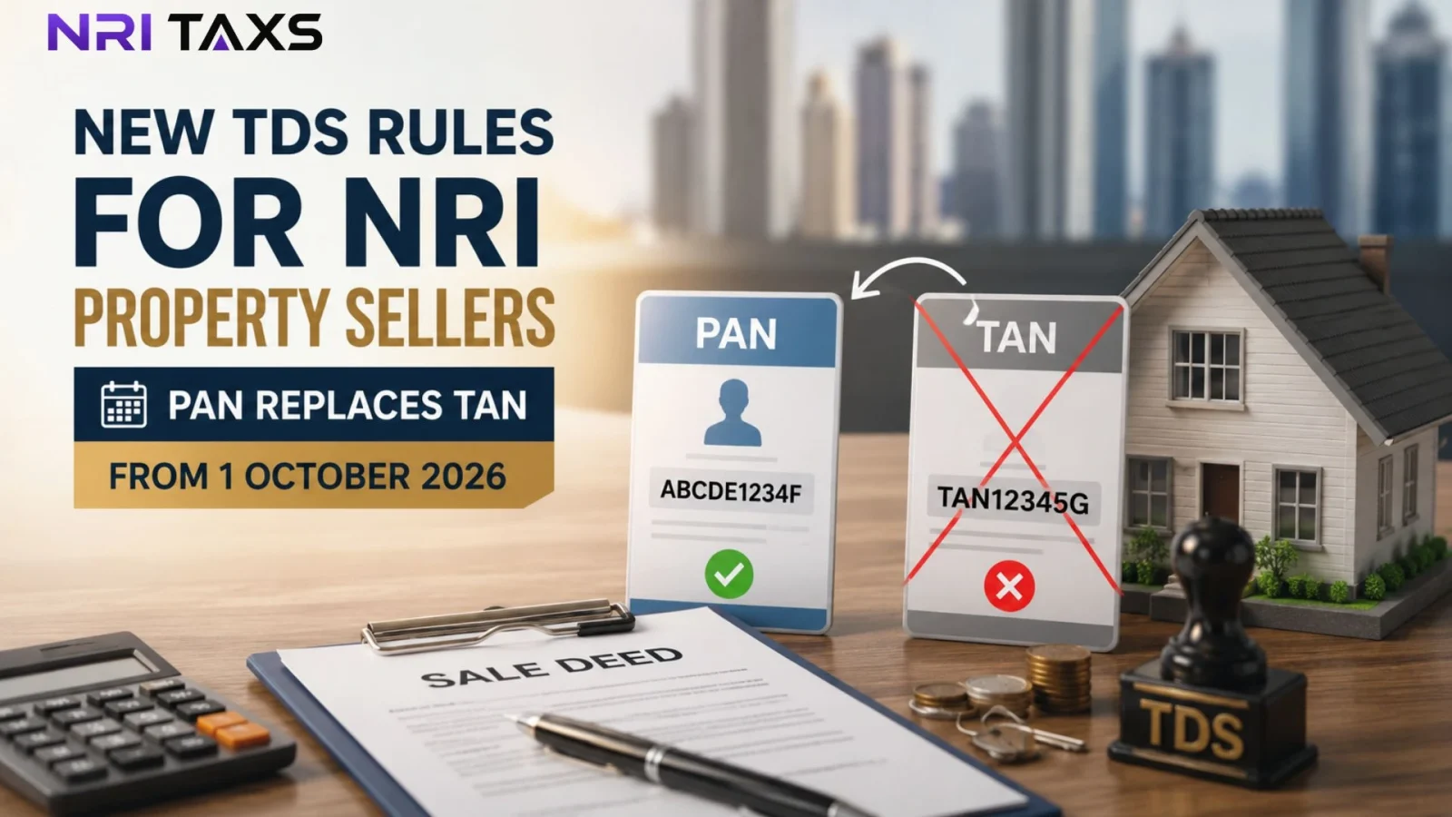 New TDS Rules for NRI Property Sellers: PAN Replaces TAN from 1 October 2026