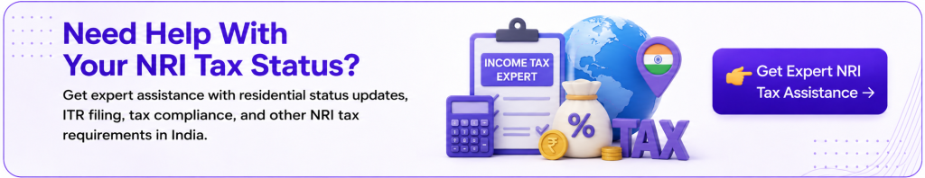 Residential Status on Income Tax Portal