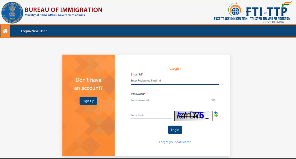 Fast Track Immigration in India (FTI-TTP): Registration