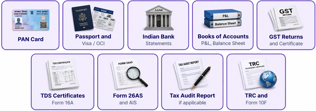 Documents Required for NRI Business ITR Filing